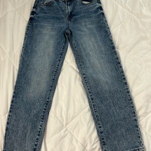 Women’s Straight Leg Jeans - Blue Wash